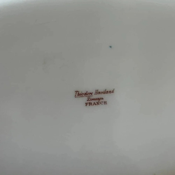 Vintage Haviland Limoge White & Pink Floral Print Dish Plate - Picture 4 of 6